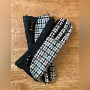 Houndstooth pattern gloves
